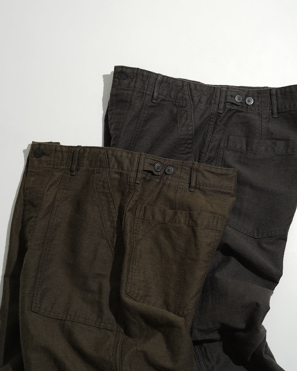 RELAX FIT COTTON LINEN MOLESKIN FATIGUE PANTS 01-5104