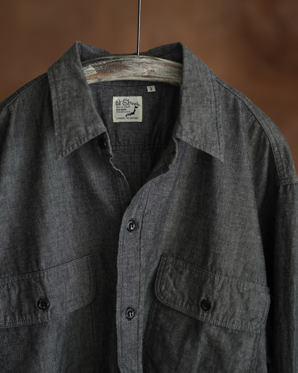BLACK CHAMBRAY WORK SHIRT 01-8064-61