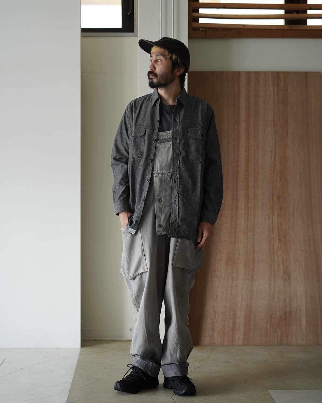 BLACK CHAMBRAY WORK SHIRT 01-8064-61