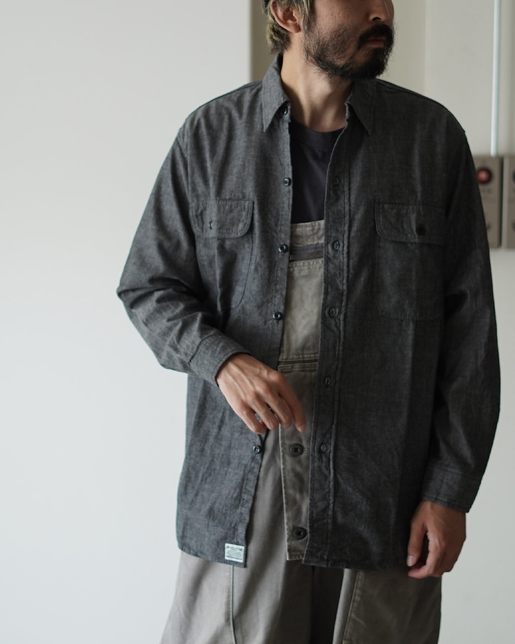 BLACK CHAMBRAY WORK SHIRT 01-8064-61