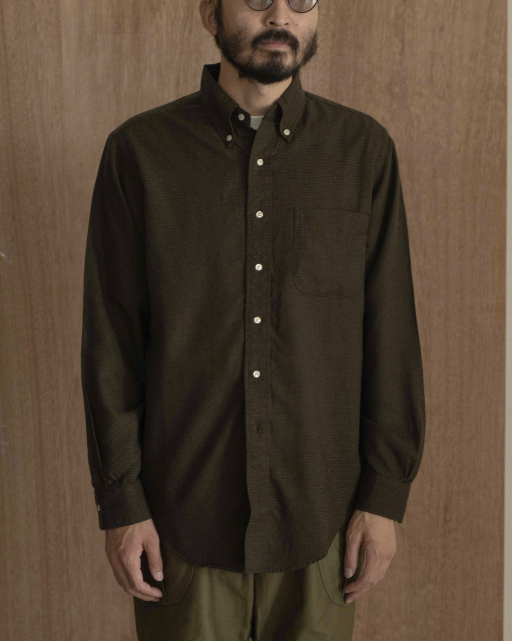 orSlow STANDARD BUTTON DOWN SHIRT SOFT SUBTLY BRUSHED MINI CHECK 01-8112