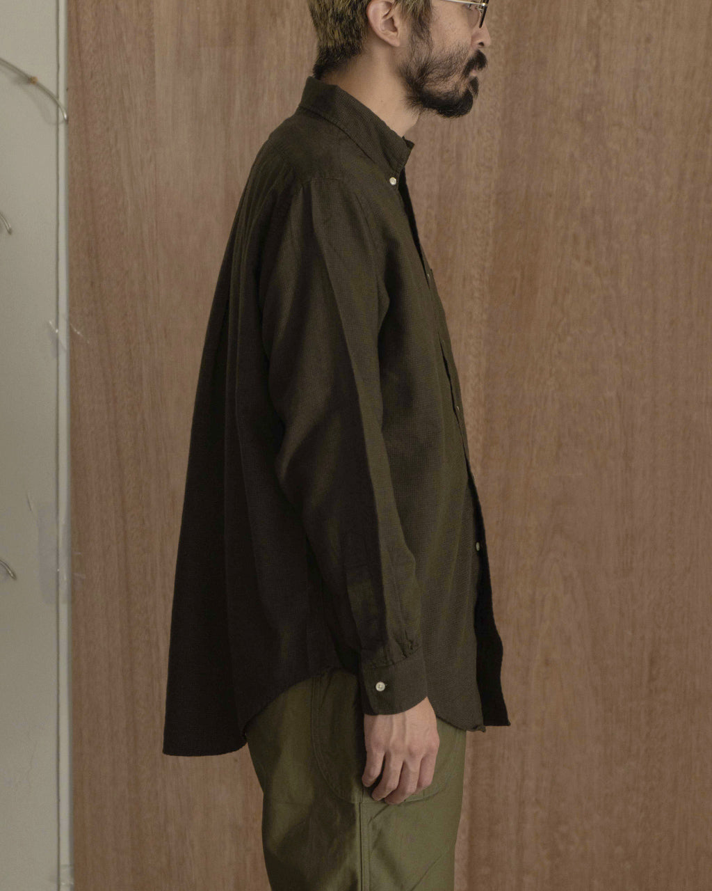 STANDARD BUTTON DOWN SHIRT SOFT SUBTLY BRUSHED MINI CHECK 01-8112
