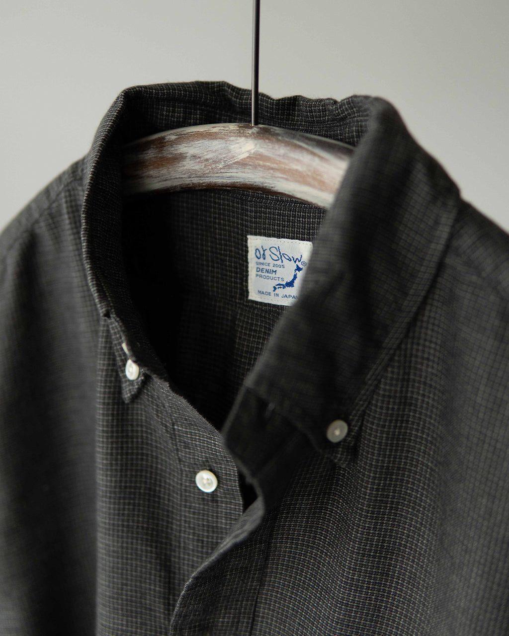 orSlow STANDARD BUTTON DOWN SHIRT SOFT SUBTLY BRUSHED MINI CHECK 01-8112