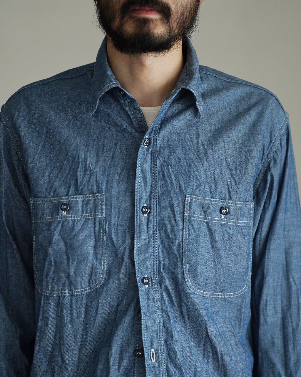 RELAX FIT CHAMBRAY WORK SHIRT 01-8270-84