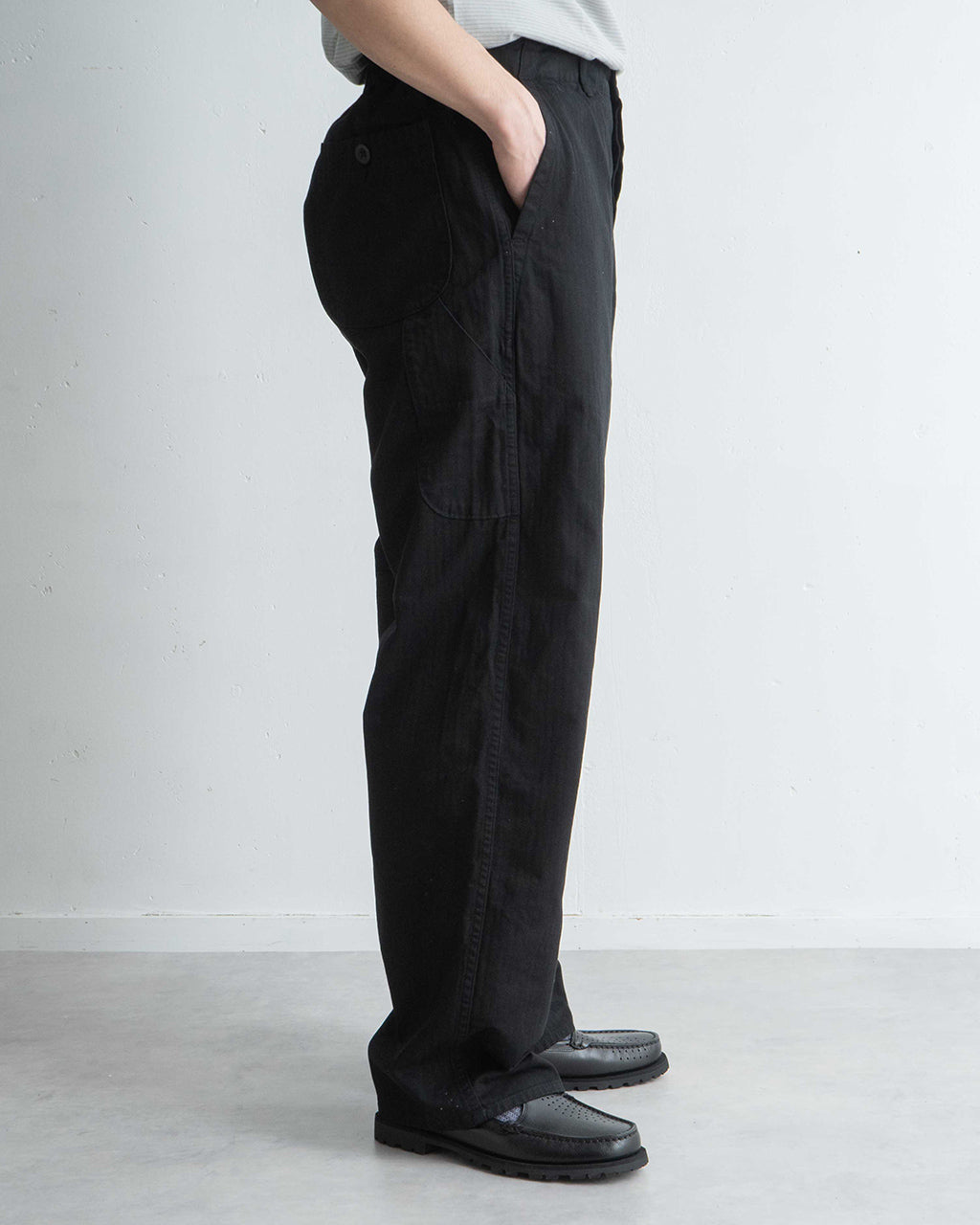 フレンチワークパンツ ワイドフィット WIDE FIT FRENCH WORK PANTS ヘリンボーン 03-5011