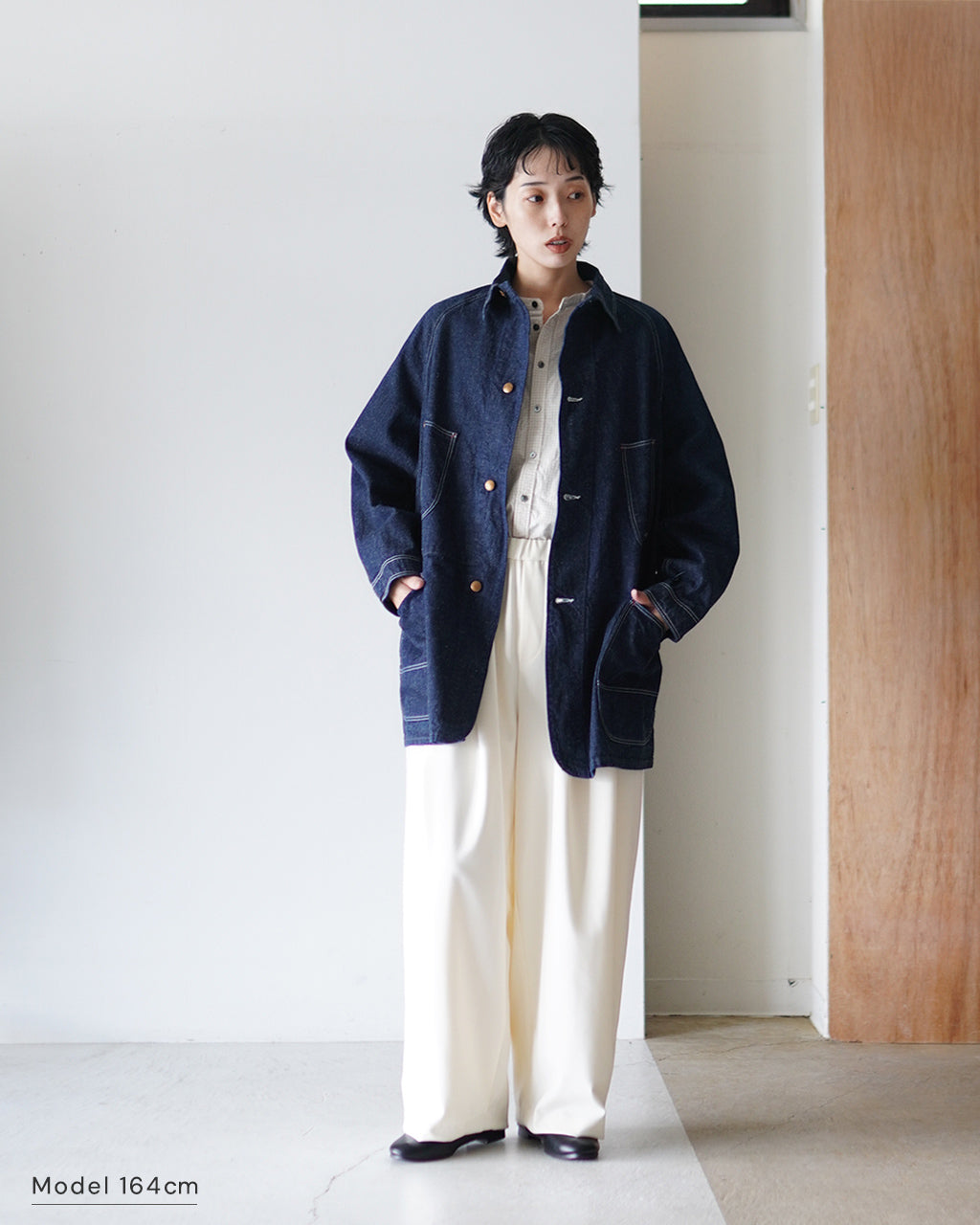 LOOSE FIT DENIM COVERALL 00-6141-81