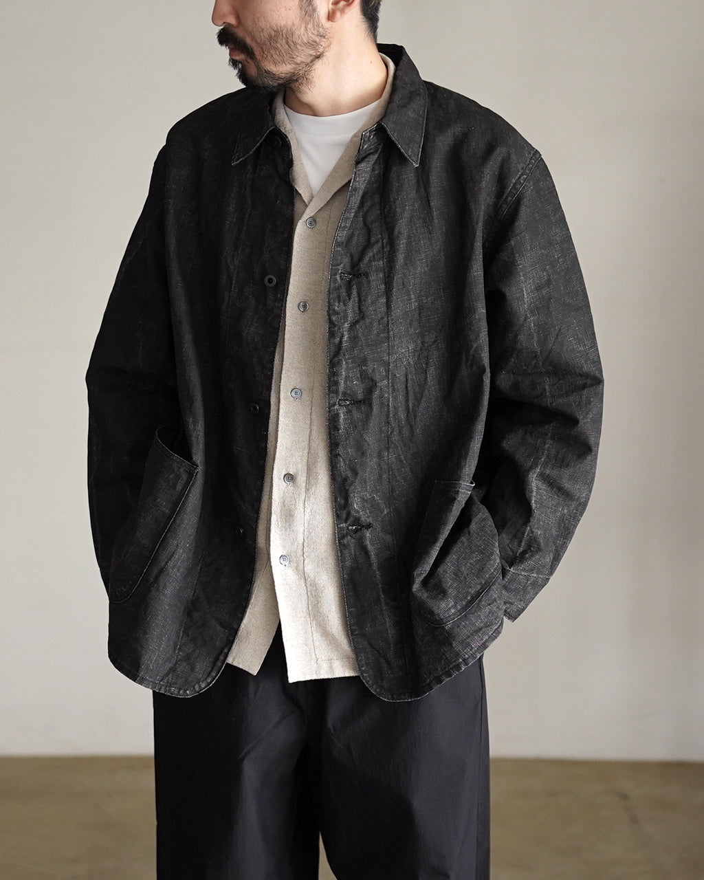 WWII 40'S SUMI COATED LINEN COVERALL 01-6250