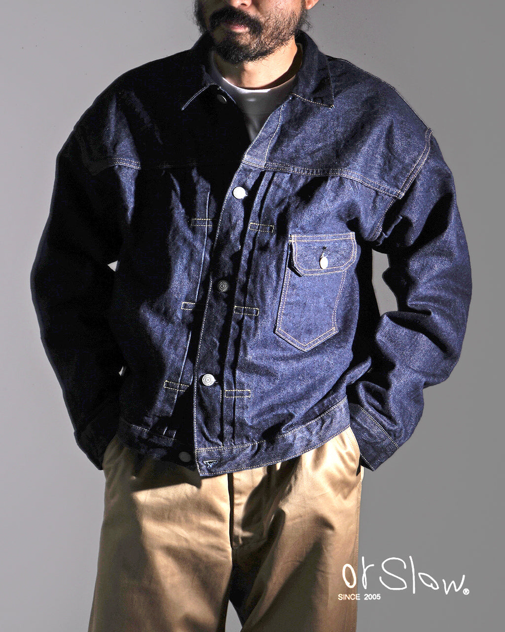 デニムジャケット プリーツ フロント ブラウス TYPE1 40'S PLEATED FRONT BLOUSE 03-6011-81