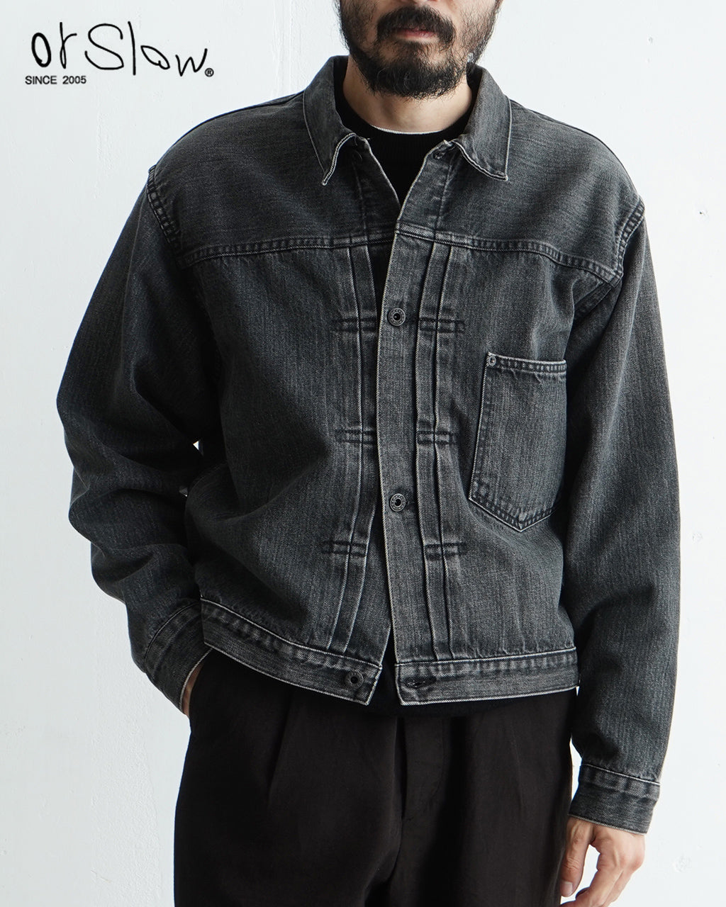 orslow オアスロウ ブラックデニムジャケット WWII TYPE1 BLACK DENIM JACKET セルビッジデニム 03-60