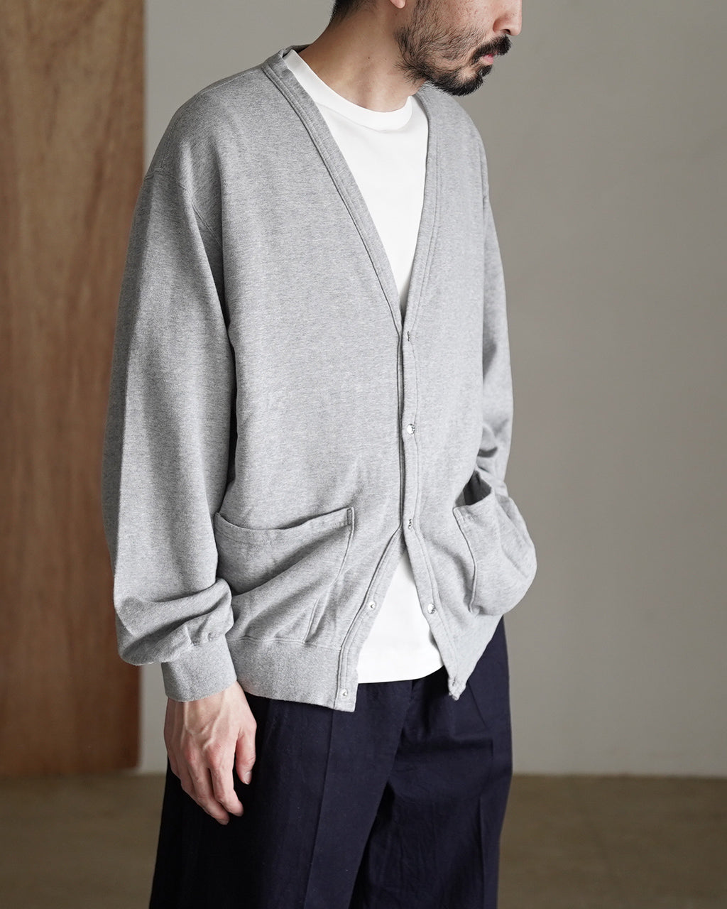 LIGHT WEIGHT FRENCH TERRY SWEAT SHIRT CARDIGAN 01-0043
