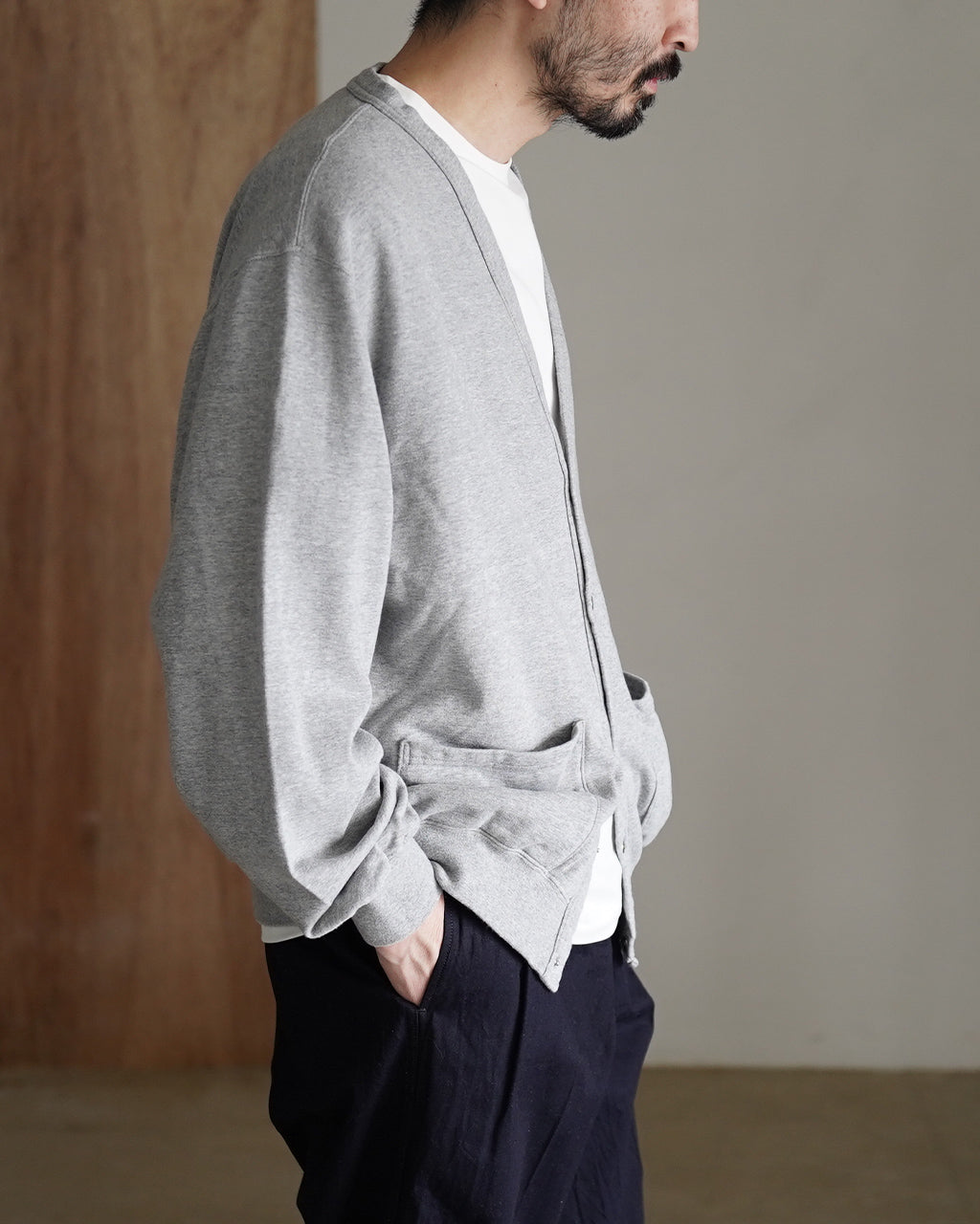 LIGHT WEIGHT FRENCH TERRY SWEAT SHIRT CARDIGAN 01-0043