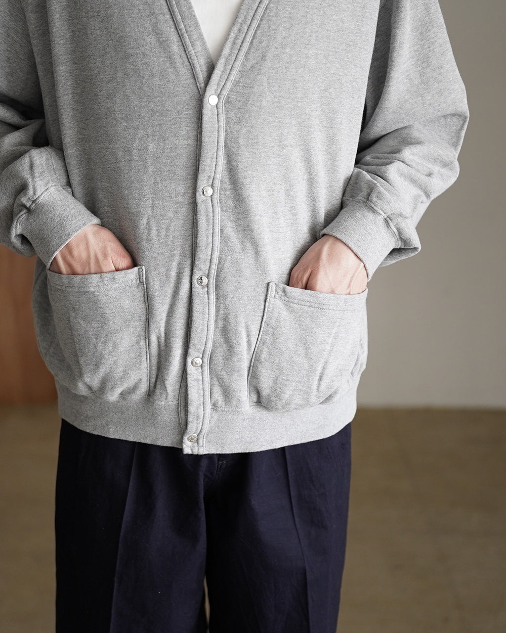 LIGHT WEIGHT FRENCH TERRY SWEAT SHIRT CARDIGAN 01-0043