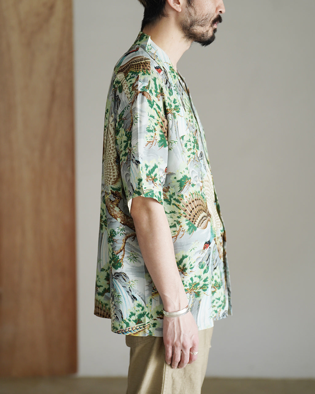 PEACOCK GARDEN HAWAIIAN SHIRT 01-8158