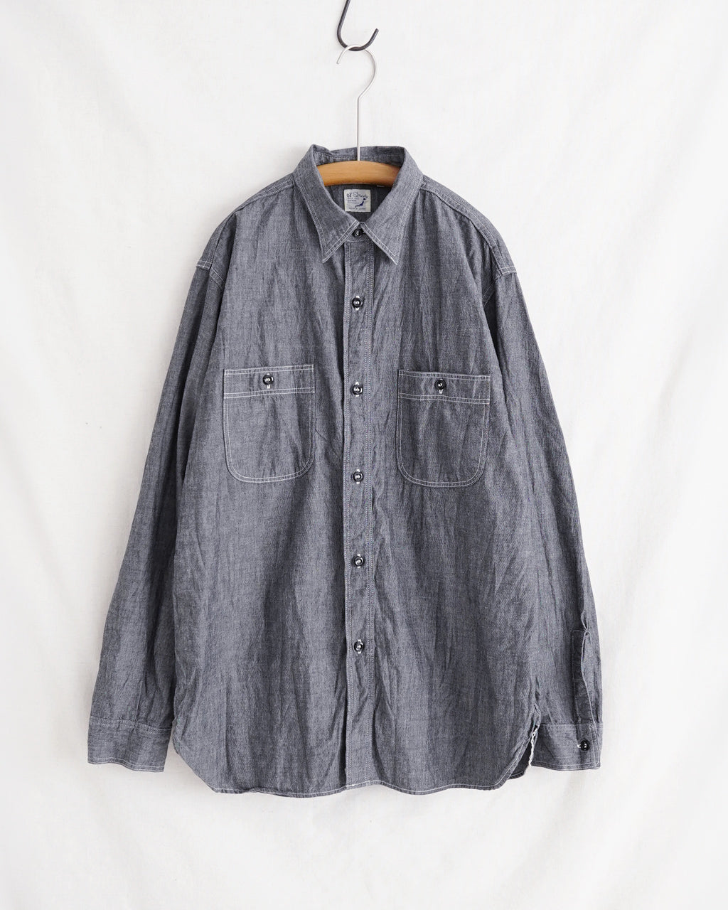 orSlow オアスロウ リラックスフィット ブラックシャンブレーワークシャツ | Crouka(クローカ)