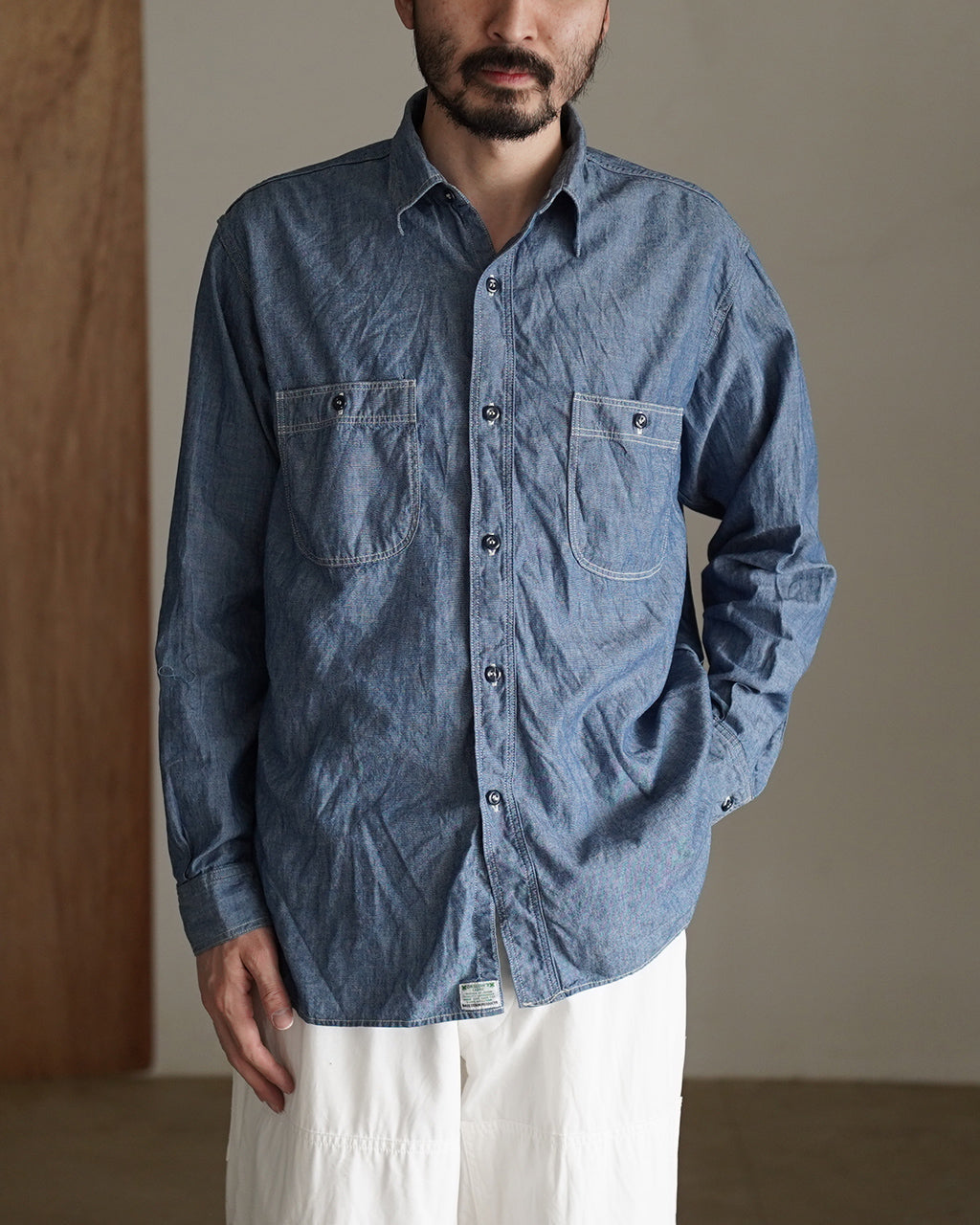 RELAX FIT CHAMBRAY WORK SHIRT 01-8270-84