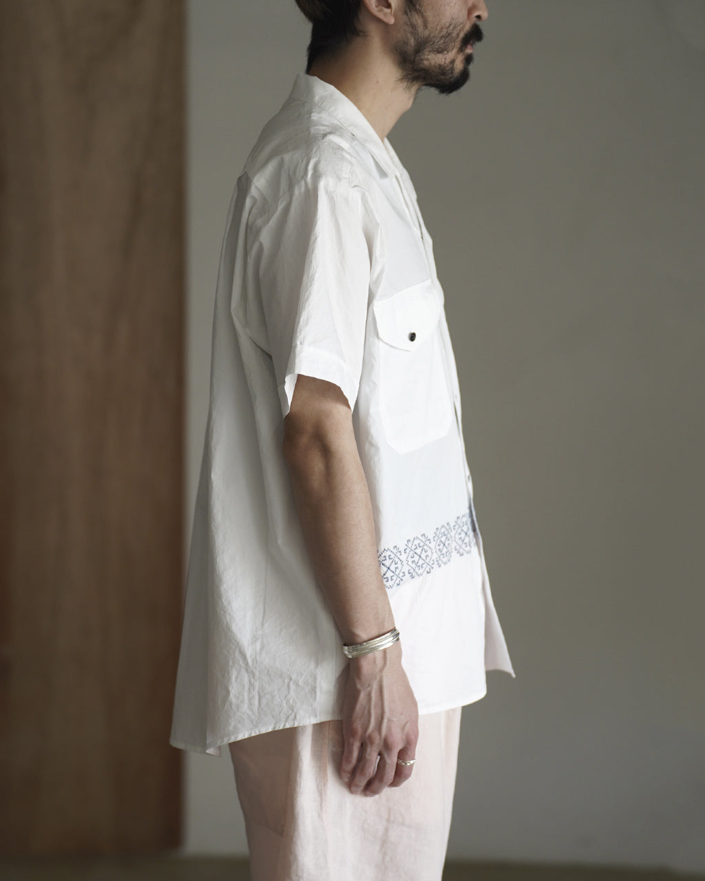 outil CHEMISIER COLETTA 開襟シャツ 刺繍 ツイル素材|Crouka(クローカ)