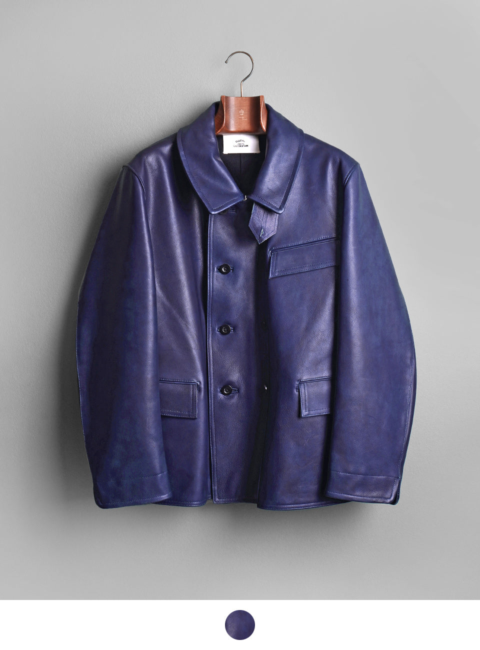 【아울렛! 30 % OFF】 Outil UTI VESTE NEUCHATEL 더블 브레스트 가죽 재킷 OV-T016 송료 무료 정규 취급점
