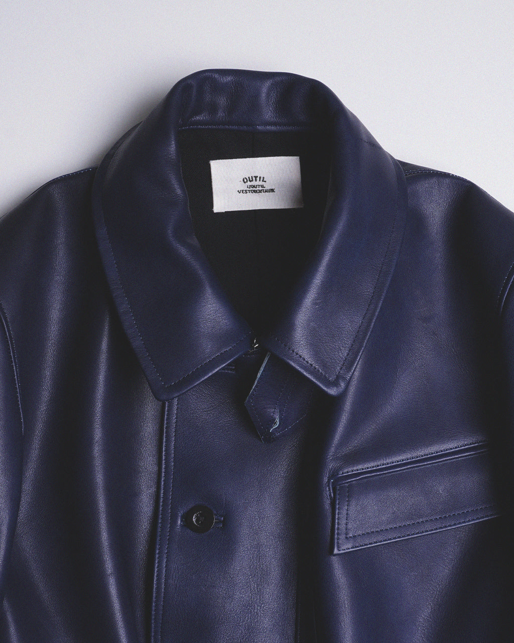 【아울렛! 30 % OFF】 Outil UTI VESTE NEUCHATEL 더블 브레스트 가죽 재킷 OV-T016 송료 무료 정규 취급점