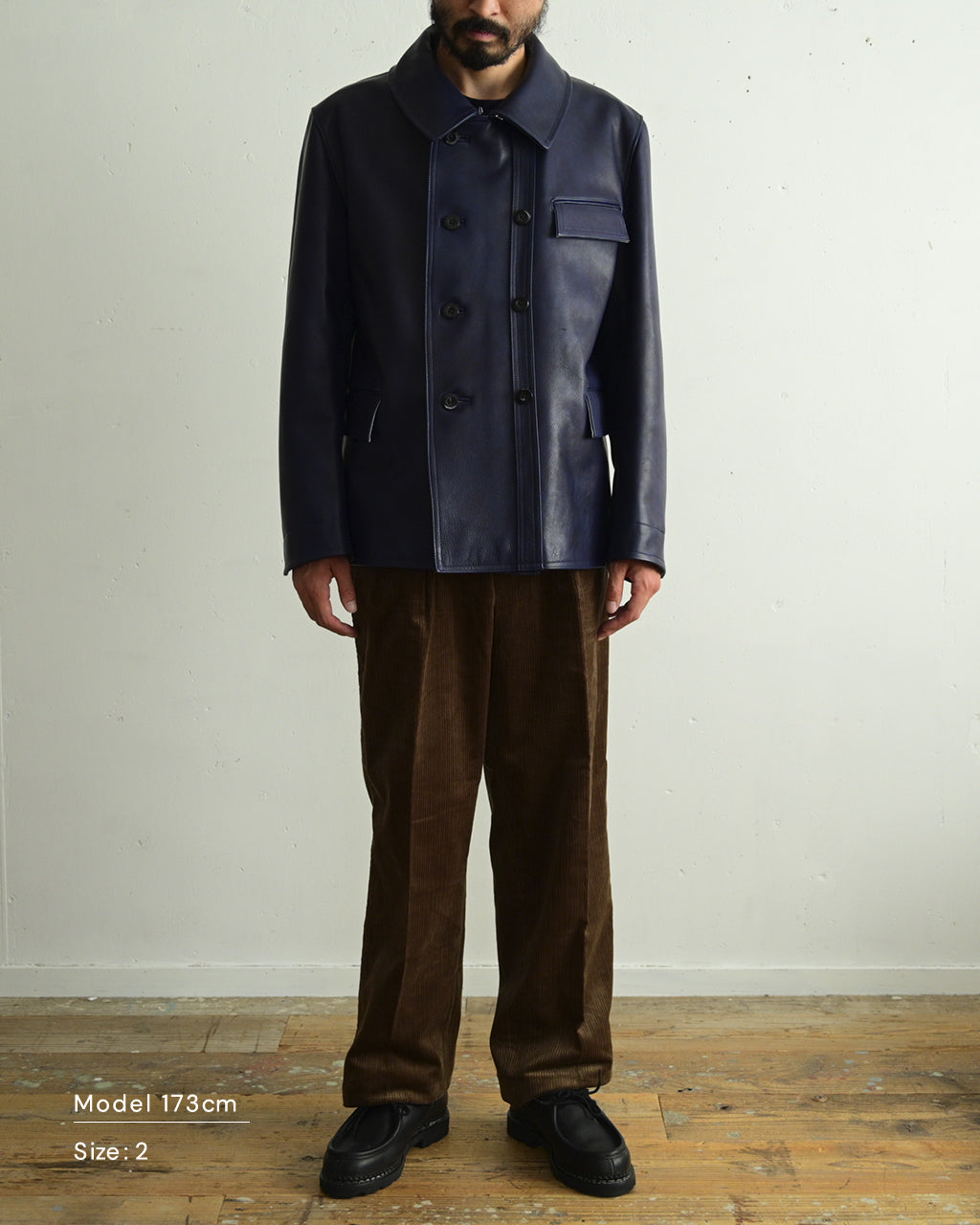【아울렛! 30 % OFF】 Outil UTI VESTE NEUCHATEL 더블 브레스트 가죽 재킷 OV-T016 송료 무료 정규 취급점