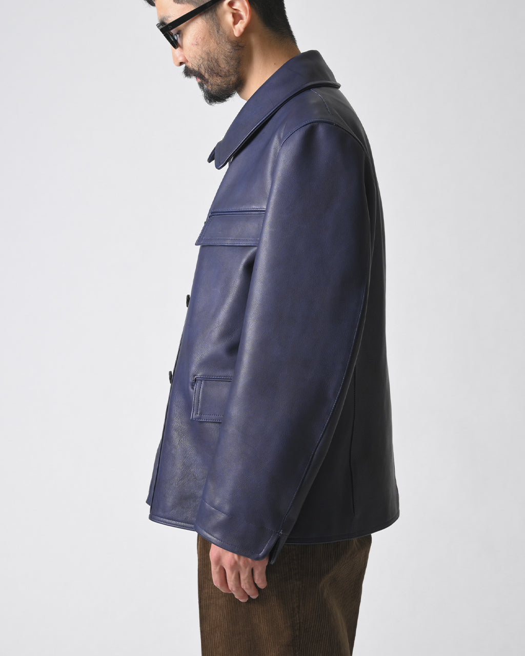 【아울렛! 30 % OFF】 Outil UTI VESTE NEUCHATEL 더블 브레스트 가죽 재킷 OV-T016 송료 무료 정규 취급점