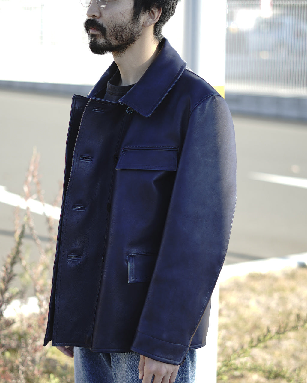 【아울렛! 30 % OFF】 Outil UTI VESTE NEUCHATEL 더블 브레스트 가죽 재킷 OV-T016 송료 무료 정규 취급점