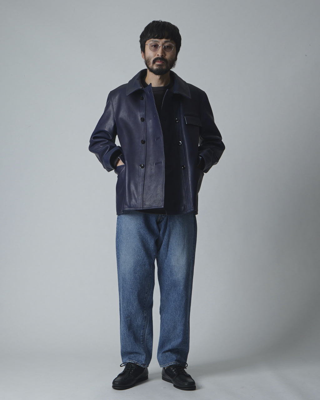 【아울렛! 30 % OFF】 Outil UTI VESTE NEUCHATEL 더블 브레스트 가죽 재킷 OV-T016 송료 무료 정규 취급점