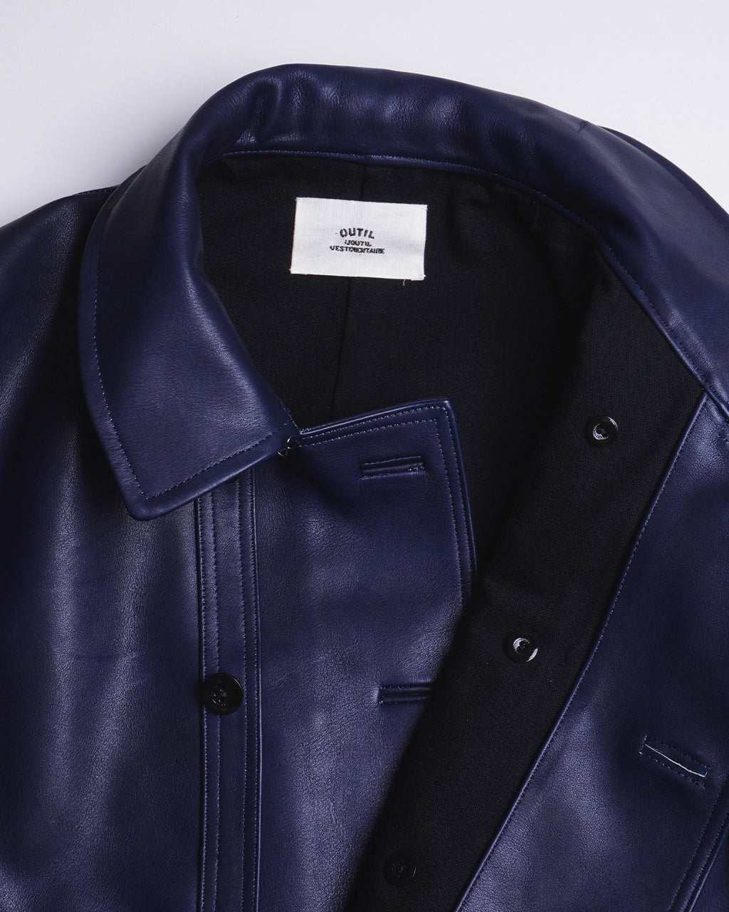 【아울렛! 30 % OFF】 Outil UTI VESTE NEUCHATEL 더블 브레스트 가죽 재킷 OV-T016 송료 무료 정규 취급점