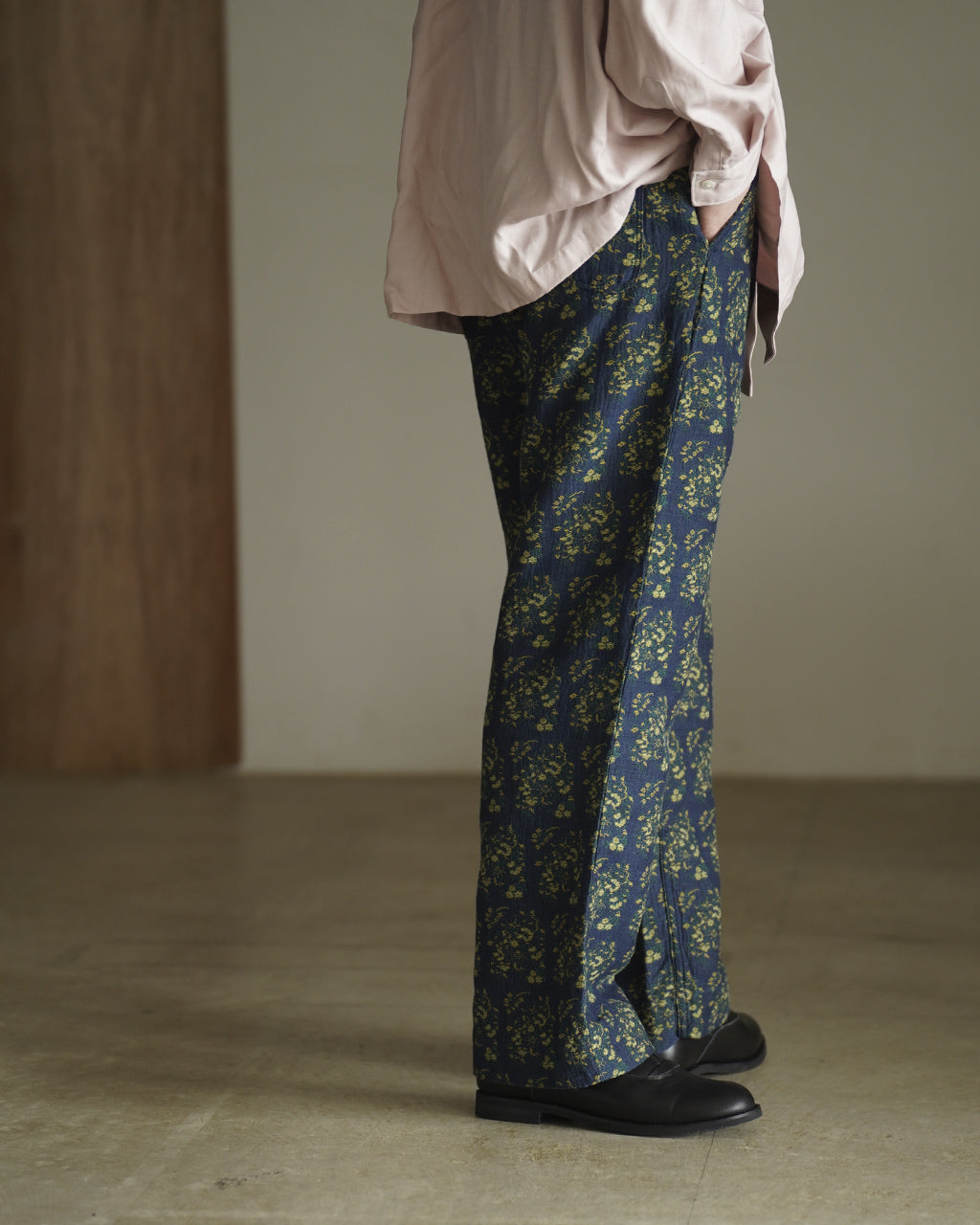 outil PANTALON LIMMEN OV-P020-2 ジャガード織 ワークパンツ 花柄|Crouka(クローカ)