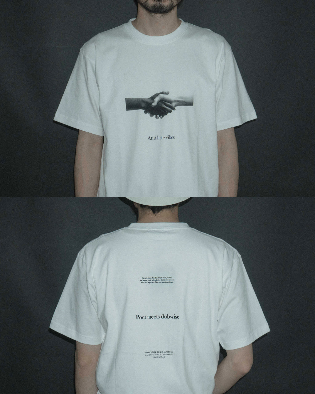 【アウトレット!30%OFF】 グラフィック 半袖 Tシャツ ANTI HATE VIBES T-Shirt プレミアムコットン AHVTS-0577