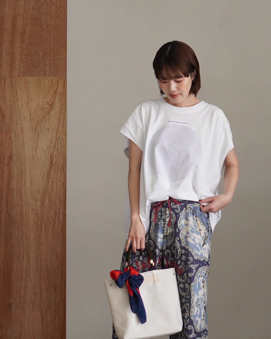 Magic,Made Visible cut off print T-shirt PO1S028