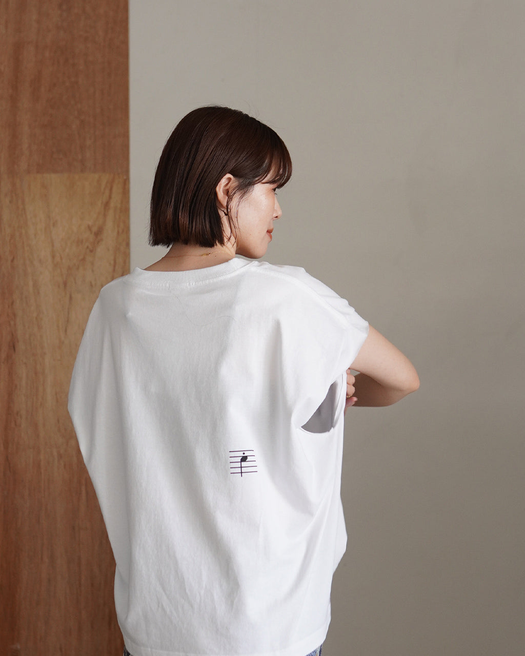 Magic,Made Visible cut off print T-shirt PO1S028