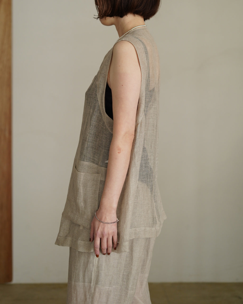 Karami weave vest PO1S006