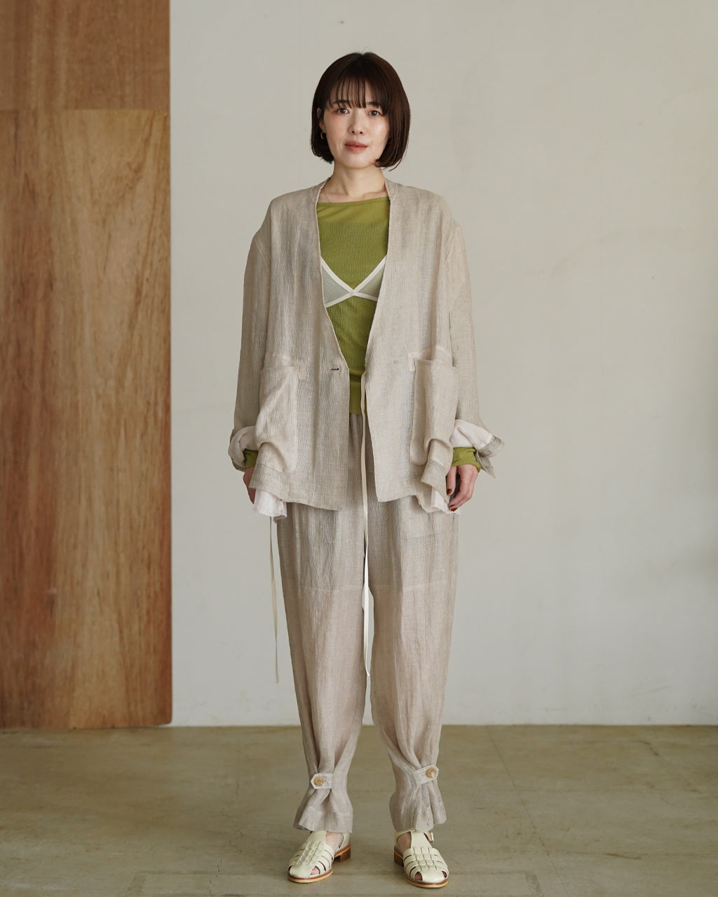 Karami weave pants PO1S007