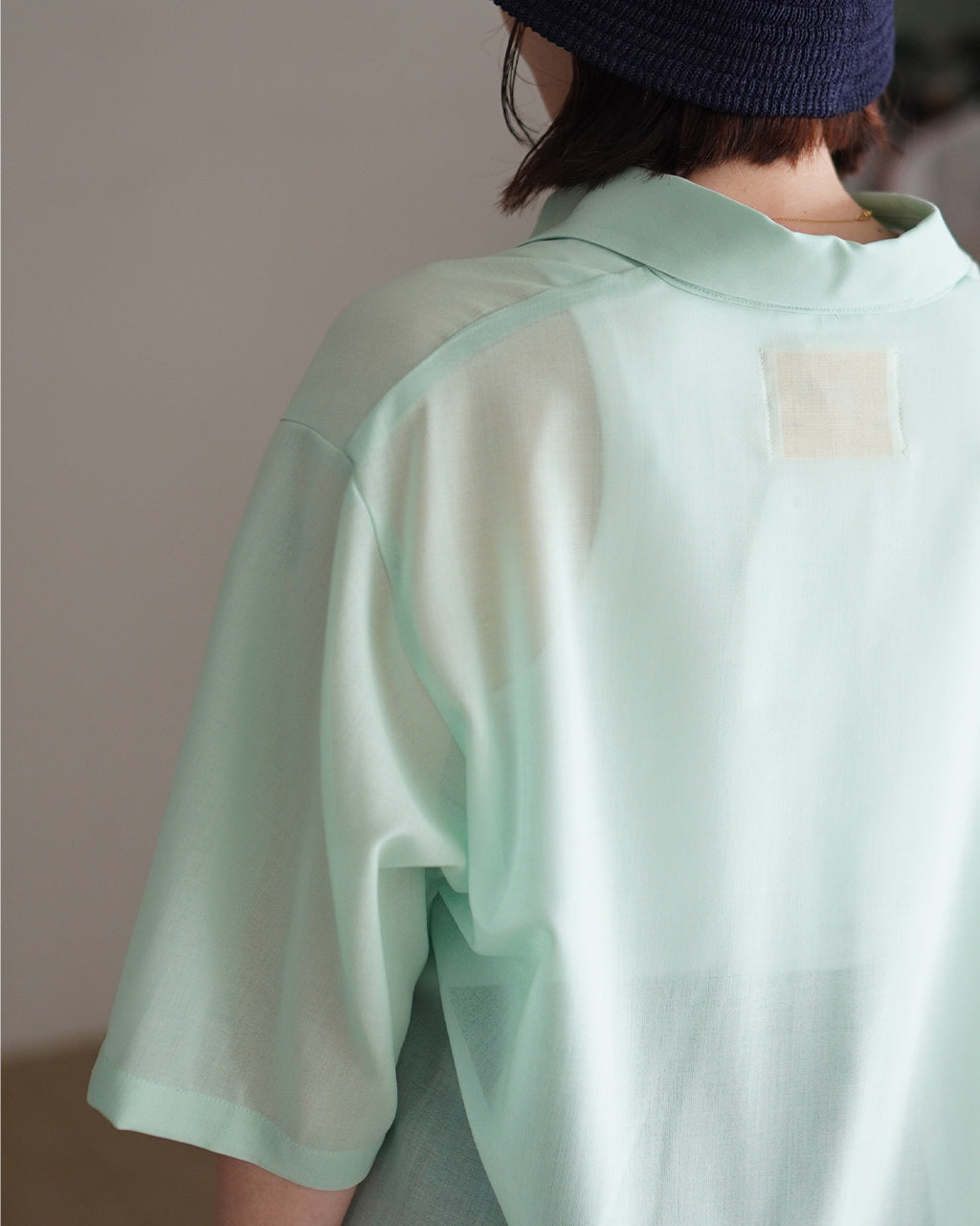 High-twisted gauze shirt PO1S013