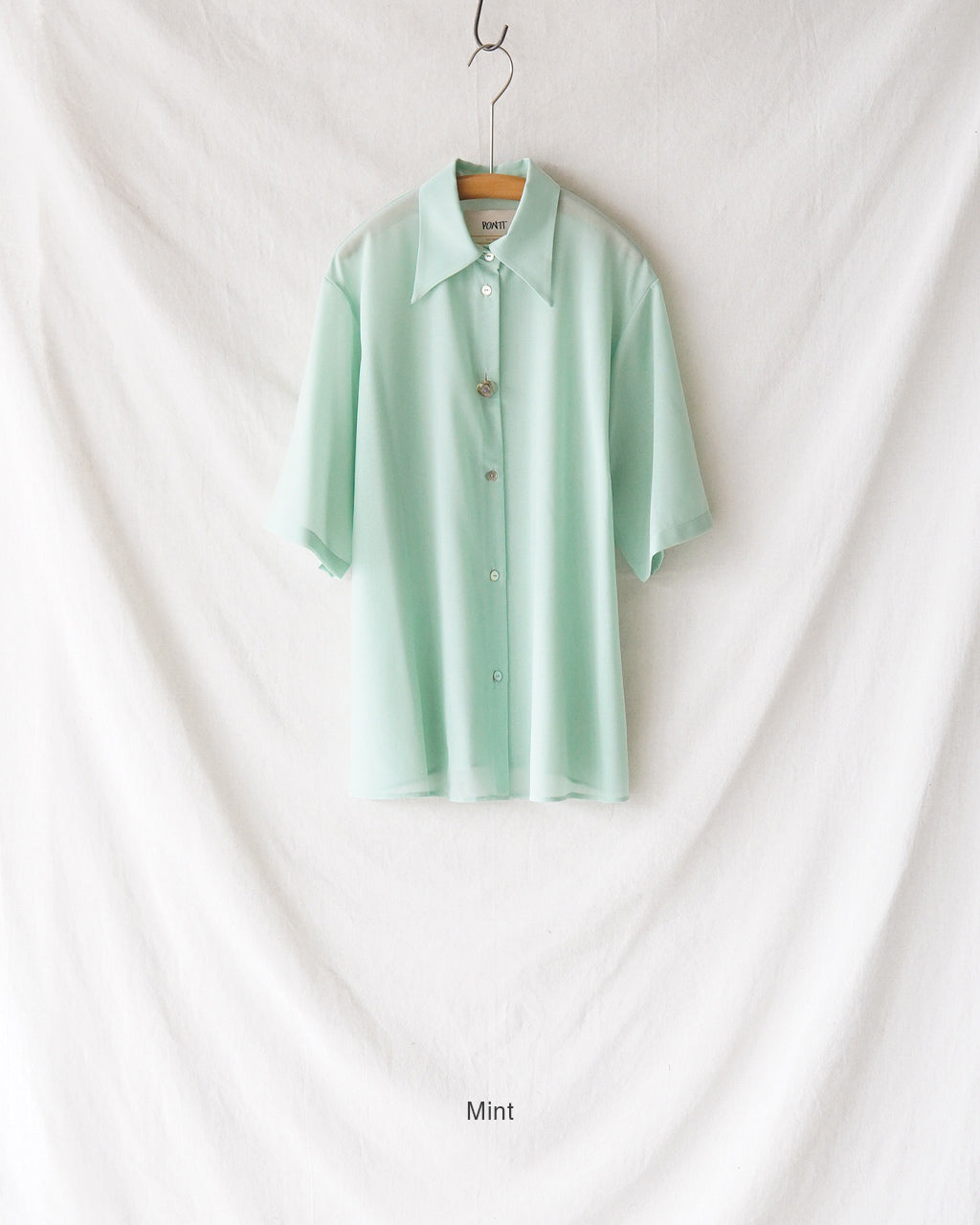 High-twisted gauze shirt PO1S013