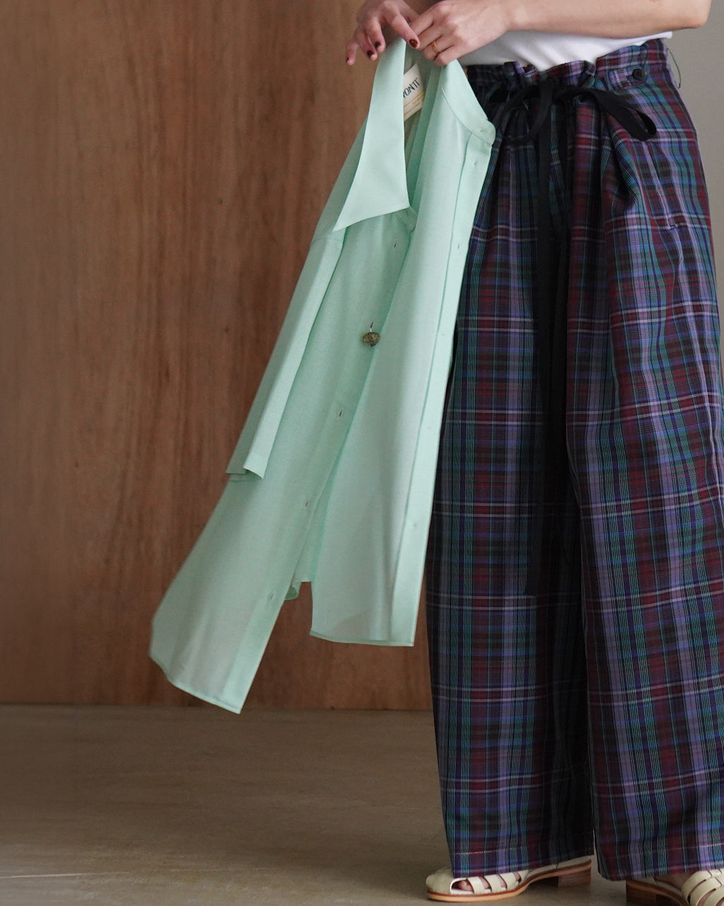 High-twisted gauze shirt PO1S013