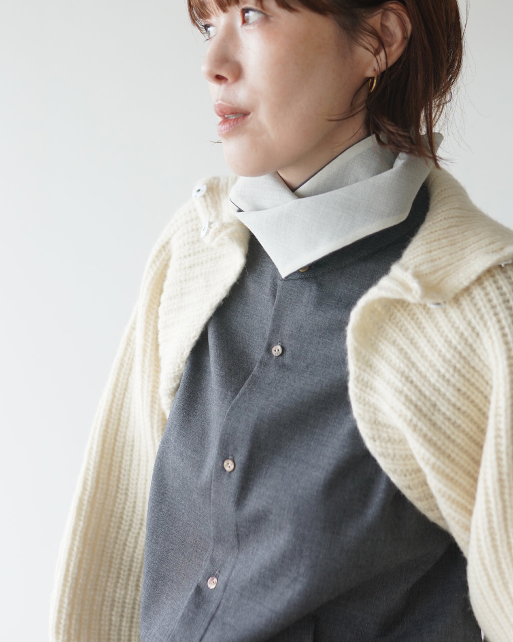 Wool Cotton Fringe Cardigan PO2T003