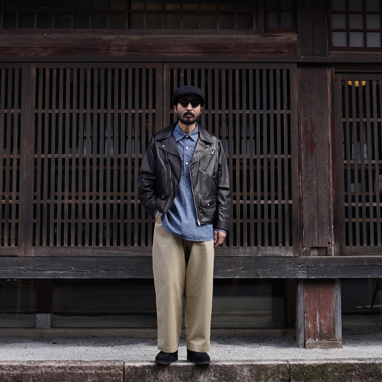 ピーシー レザー ライダース ジャケット PC RIDERS JACKET W/LOVE&PEACE SILVER レザー 牛革 23AWモデル PC-017-1962