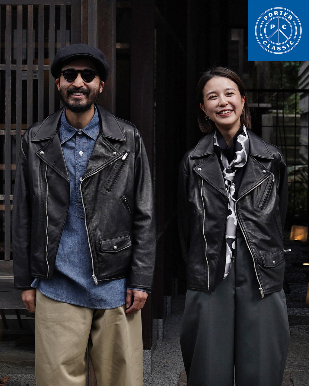 ピーシー レザー ライダース ジャケット PC RIDERS JACKET W/LOVE&PEACE SILVER レザー 牛革 23AWモデル PC-017-1962