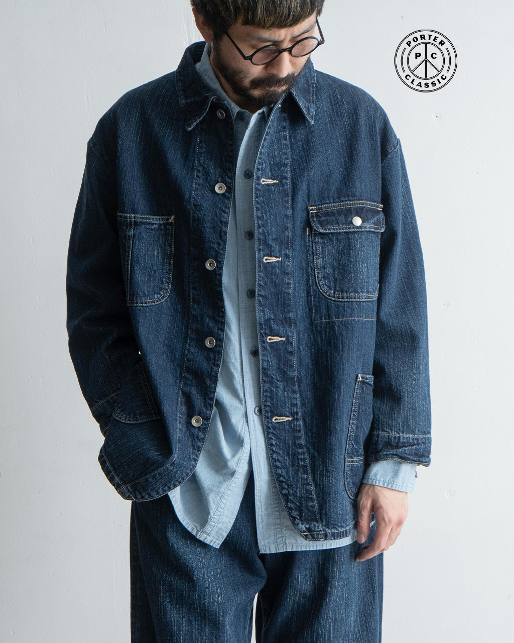 ステインバック デニムジャケット カバーオール アウター 羽織 STEINBECK DENIM COVERALLS PC-005-2142