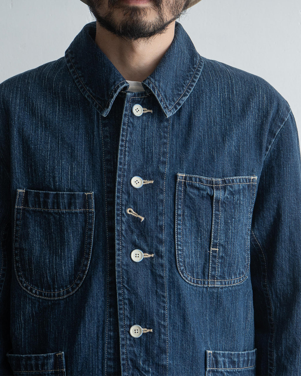 スタインベック デニム フレンチ ジャケット アウター 羽織 STEINBECK DENIM FRENCH JACKET WATCH CHAIN ITEM PC-005-2612