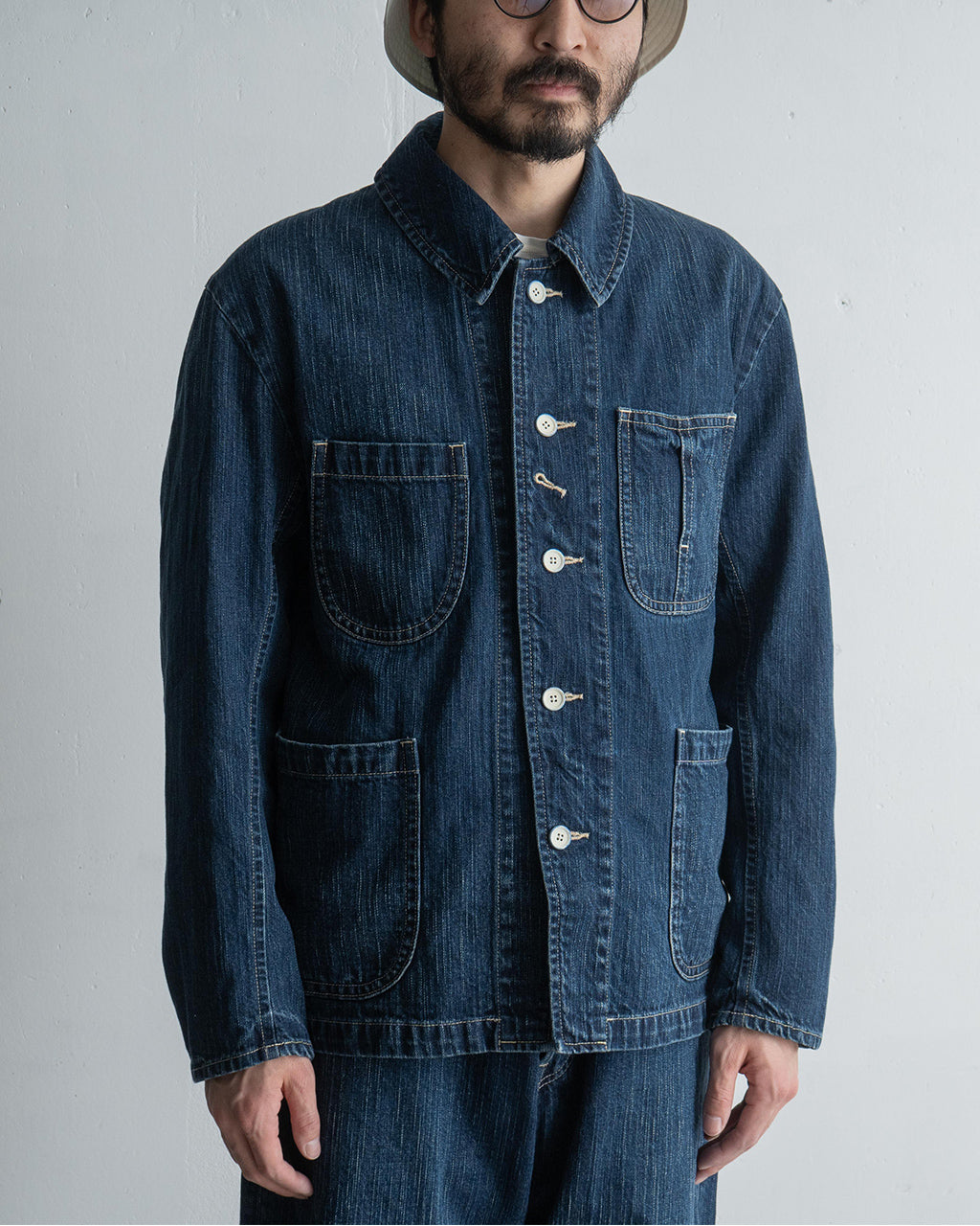 スタインベック デニム フレンチ ジャケット アウター 羽織 STEINBECK DENIM FRENCH JACKET WATCH CHAIN ITEM PC-005-2612