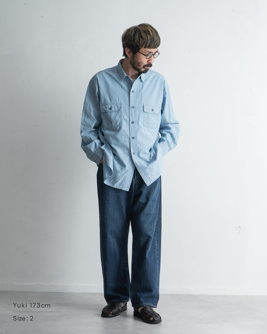 ショーシャンク シャンブレー ワークシャツ SHAWSHANK CHAMBRAY WORK SHIRT デニムシャツ PC-005-3231