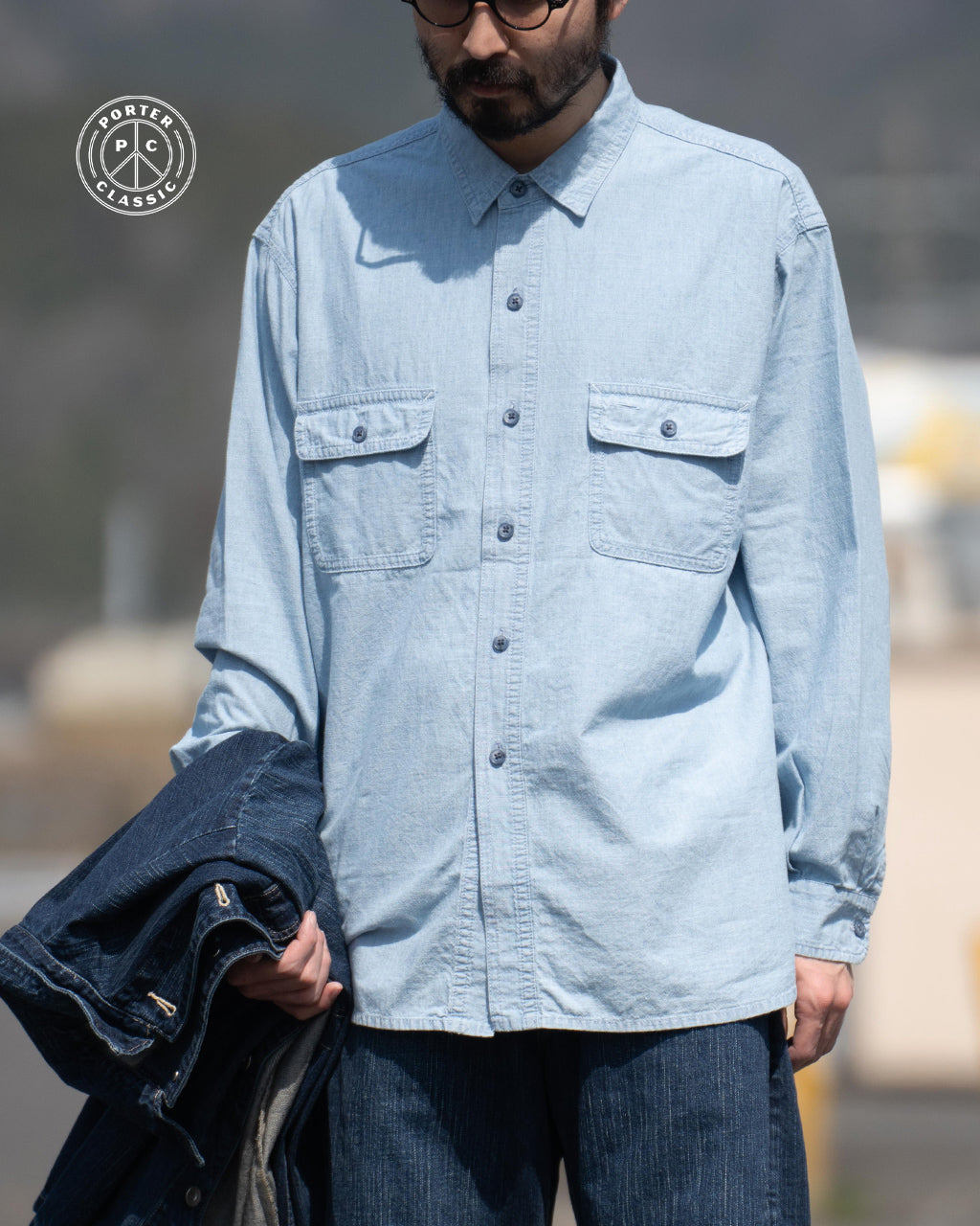 ショーシャンク シャンブレー ワークシャツ SHAWSHANK CHAMBRAY WORK SHIRT デニムシャツ PC-005-3231