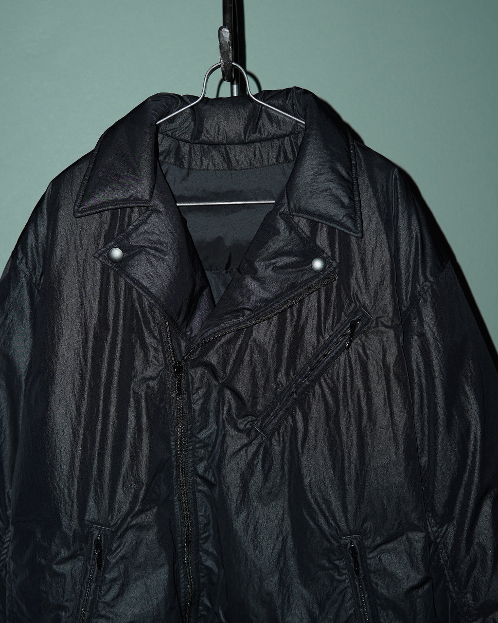 ライダース ダウンジャケット SHEEN NYLON RIDERS DOWN JACKET ジップアップ PC-015-2996