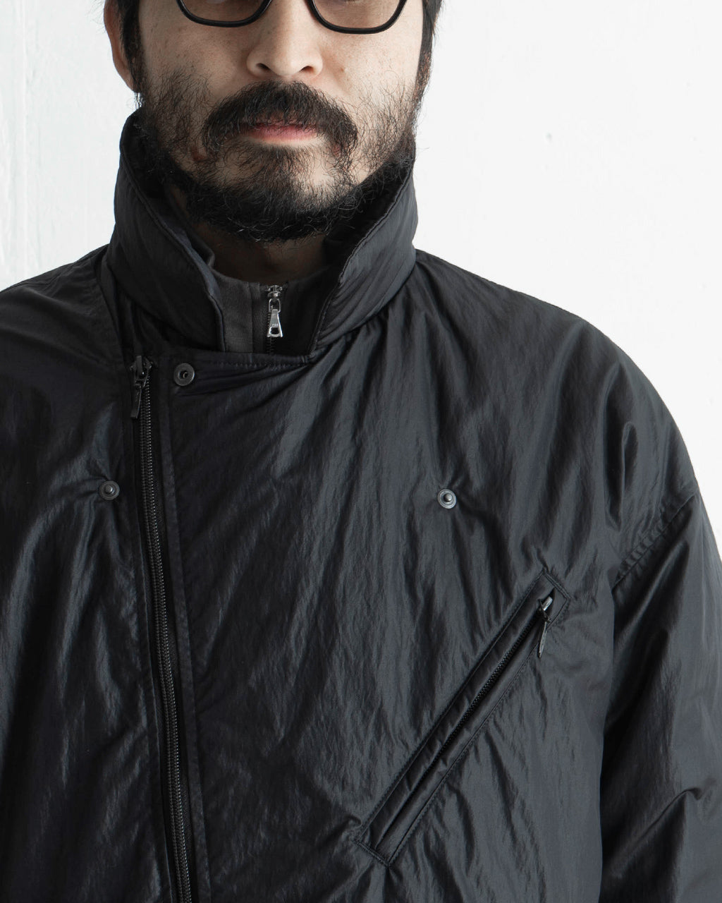 ライダース ダウンジャケット SHEEN NYLON RIDERS DOWN JACKET ジップアップ PC-015-2996