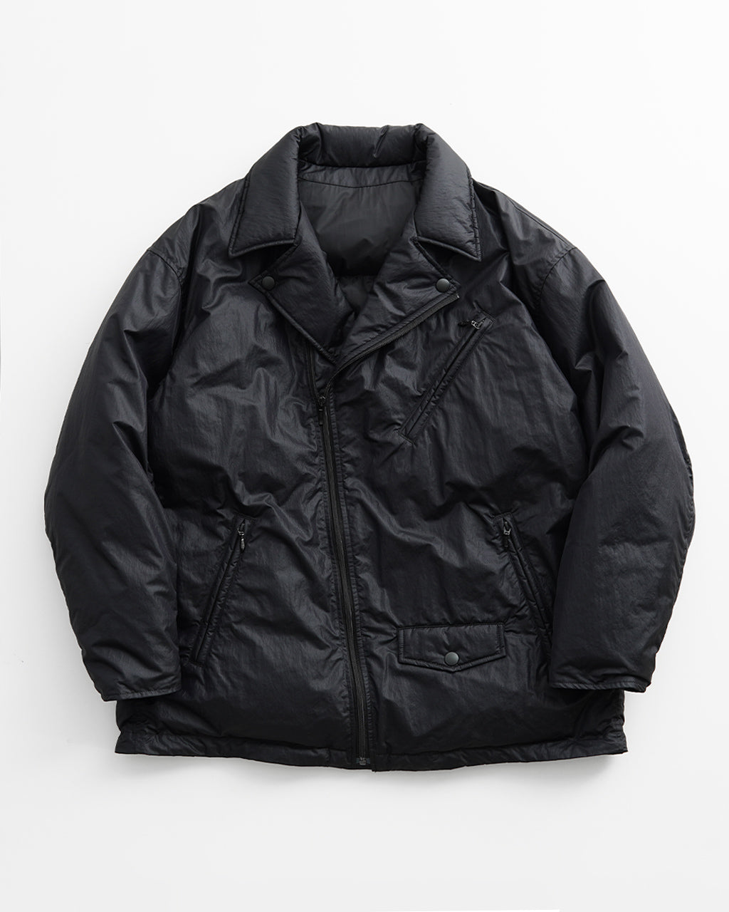ライダース ダウンジャケット SHEEN NYLON RIDERS DOWN JACKET ジップアップ PC-015-2996