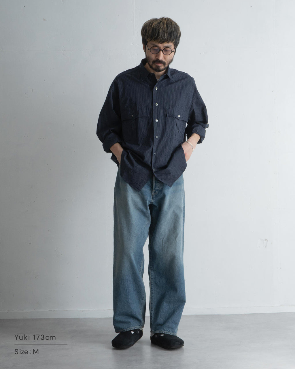 ロールアップシャツ ピンストライプ ROLL UP PIN STRIPE SHIRT PC-016-2757
