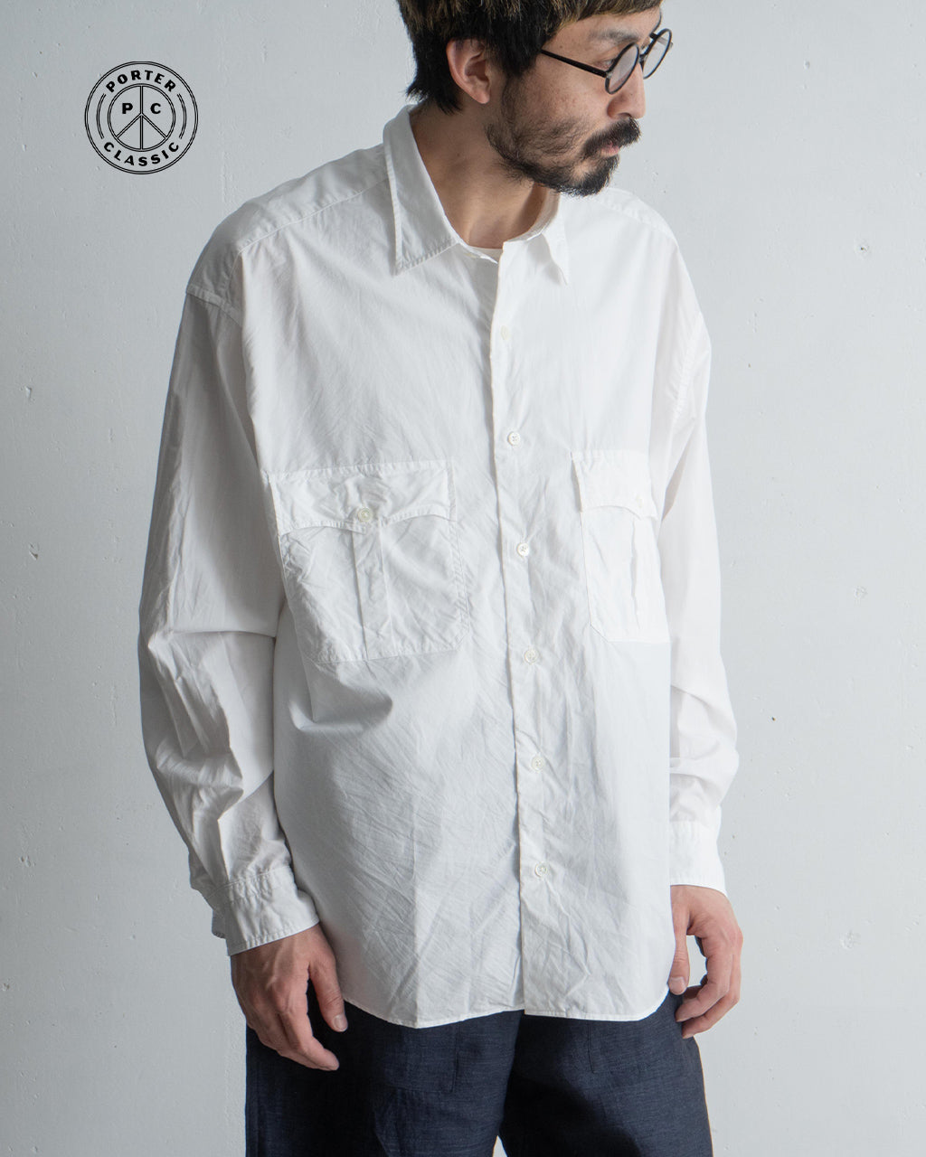 ロールアップシャツ 長袖シャツ コットン ROLL UP COTTON SHIRT PC-016-3359