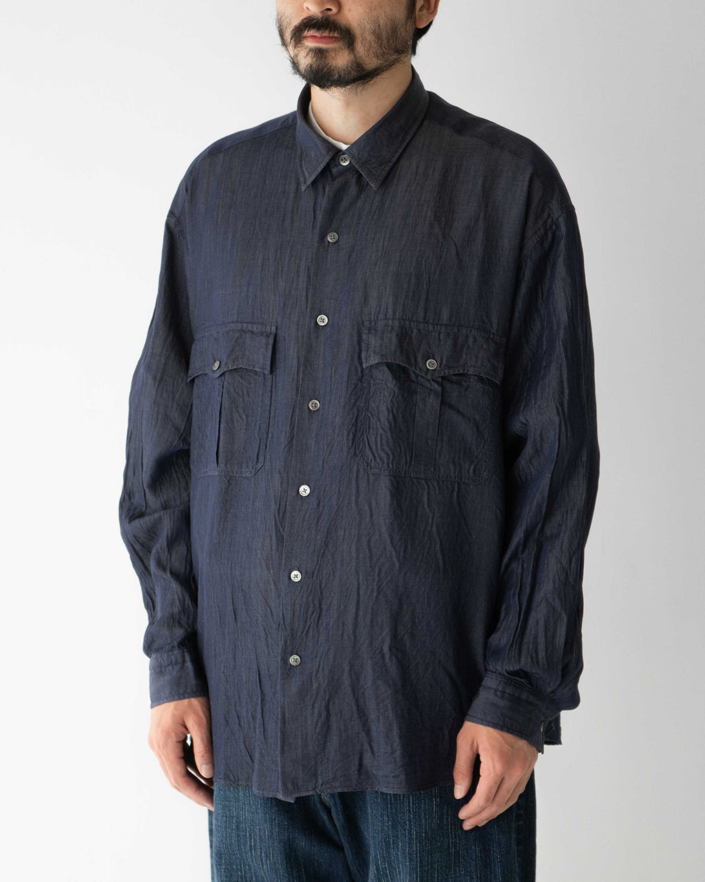 PORTER CLASSIC ポータークラシック 長袖シャツ キュプラ ロールアップシャツ ROLL UP SOFT CUPRO SHIRT PC-016-3360【送料無料】